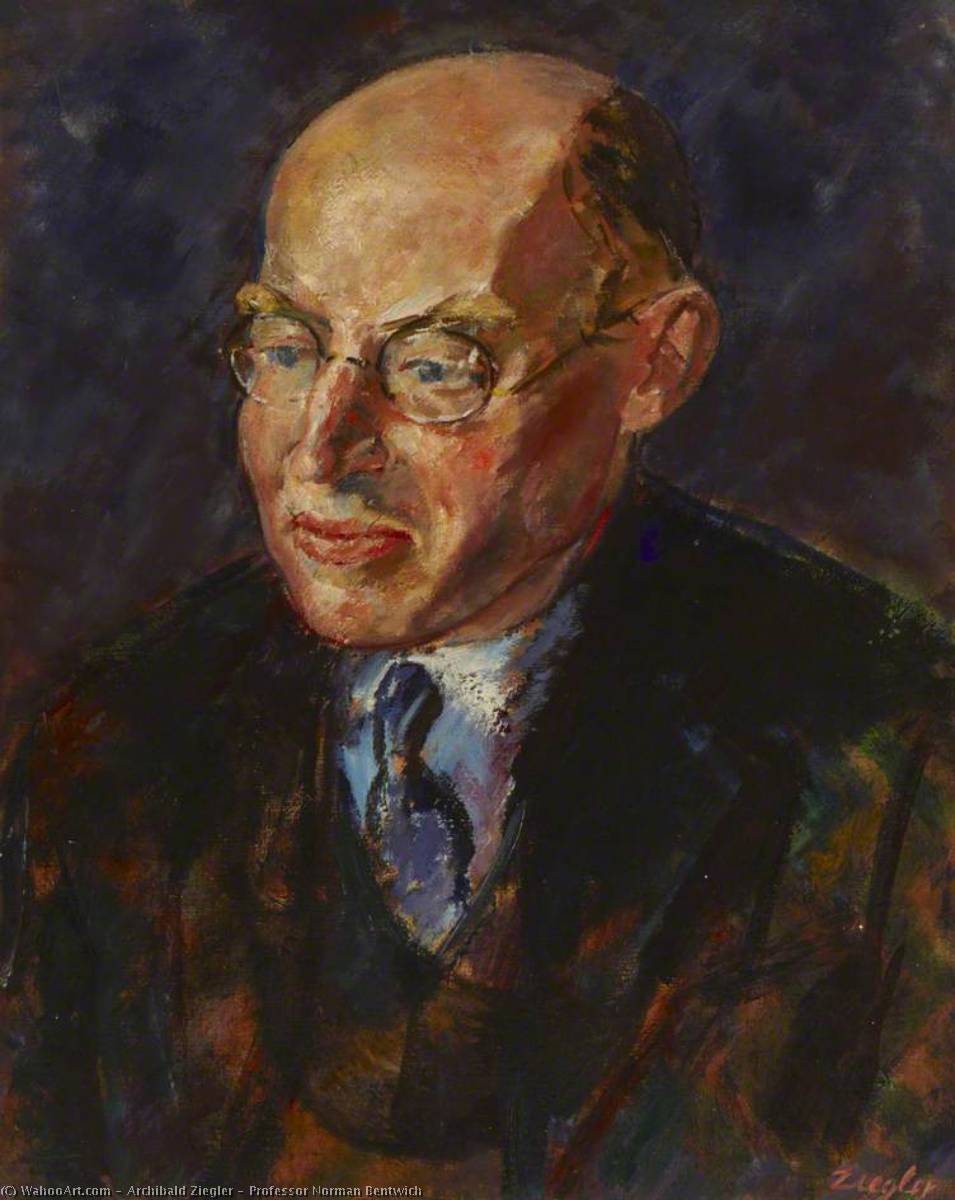Order Paintings Reproductions Professor Norman Bentwich by Archibald Ziegler (Inspired By) (1903-1971) | ArtsDot.com