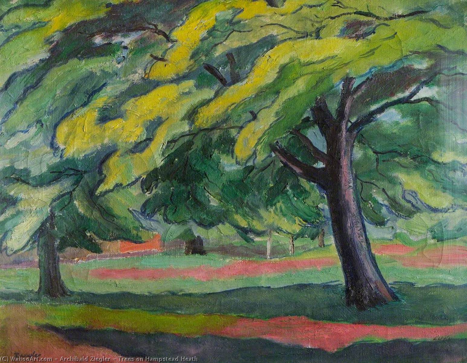 Buy Museum Art Reproductions Trees on Hampstead Heath by Archibald Ziegler (Inspired By) (1903-1971) | ArtsDot.com