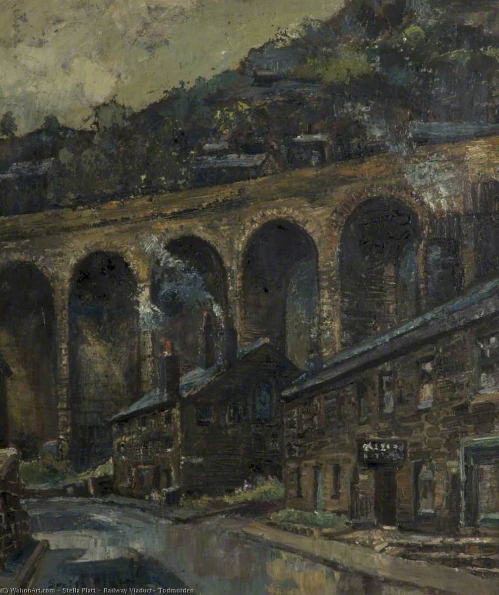 Railway Viaduct, Todmorden by Stella Platt (1913-2011) Stella Platt | ArtsDot.com