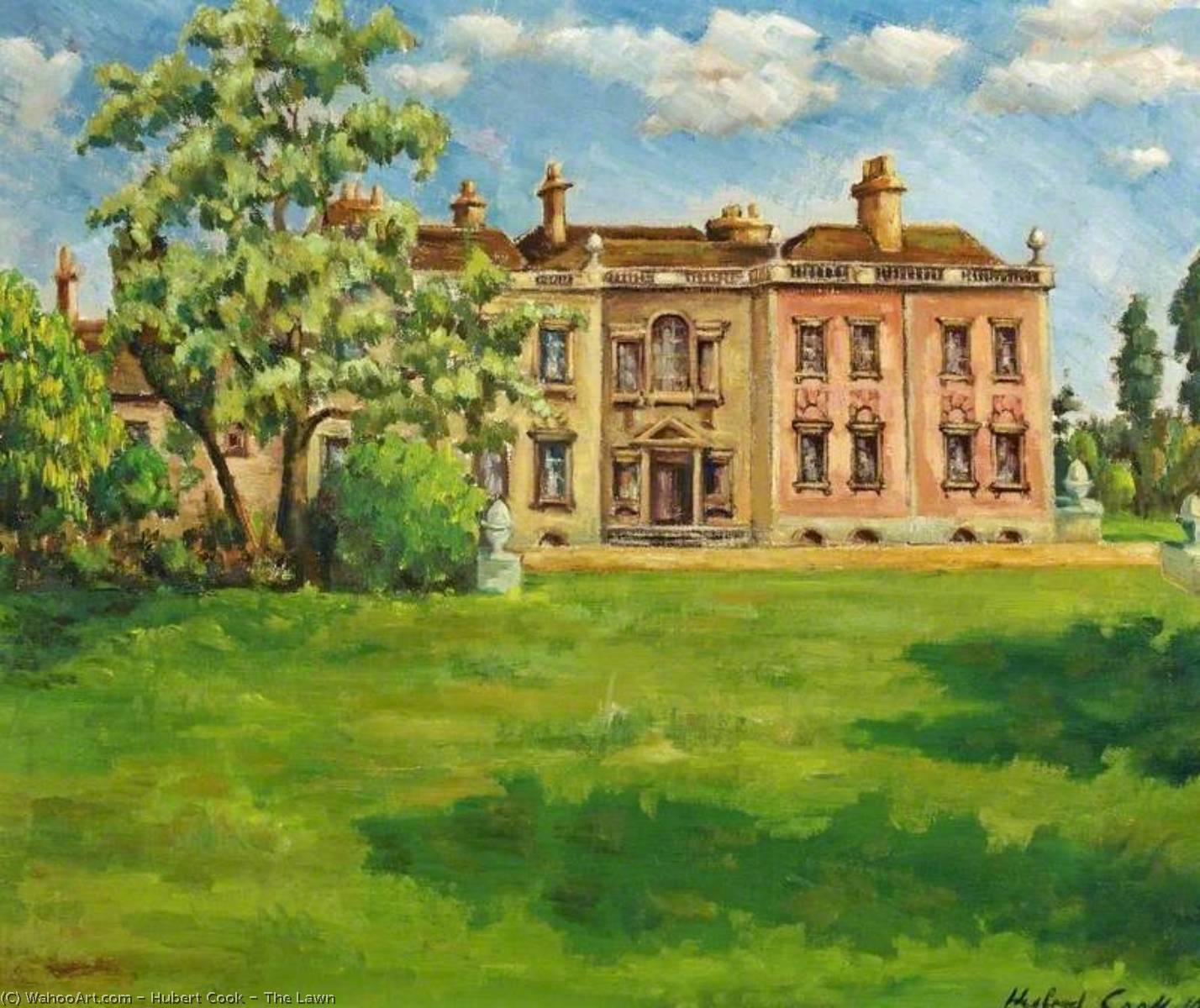 Order Art Reproductions The Lawn, 1945 by Hubert Cook (Inspired By) (1901-1966) | ArtsDot.com
