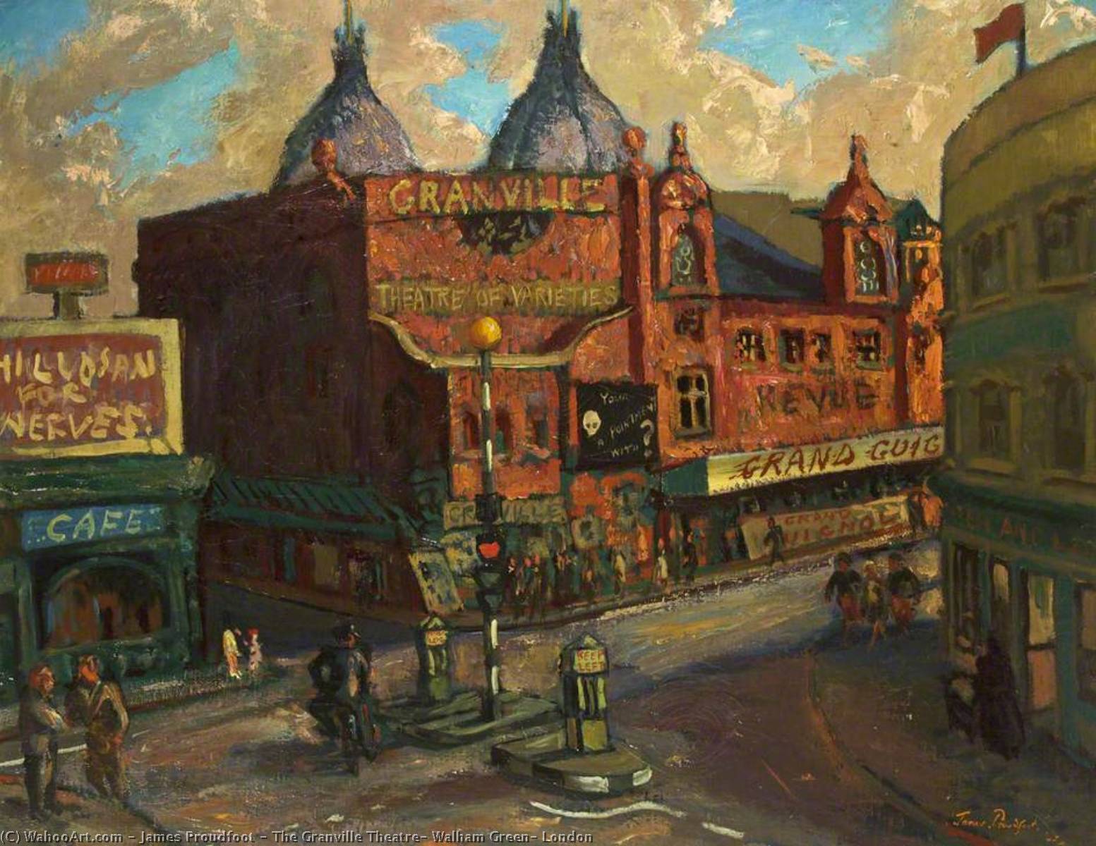 Compra Riproduzioni D'arte Del Museo Il Granville Theatre, Walham Green, Londra, 1945 di James Proudfoot (Ispirato da) (1908-1971) | ArtsDot.com