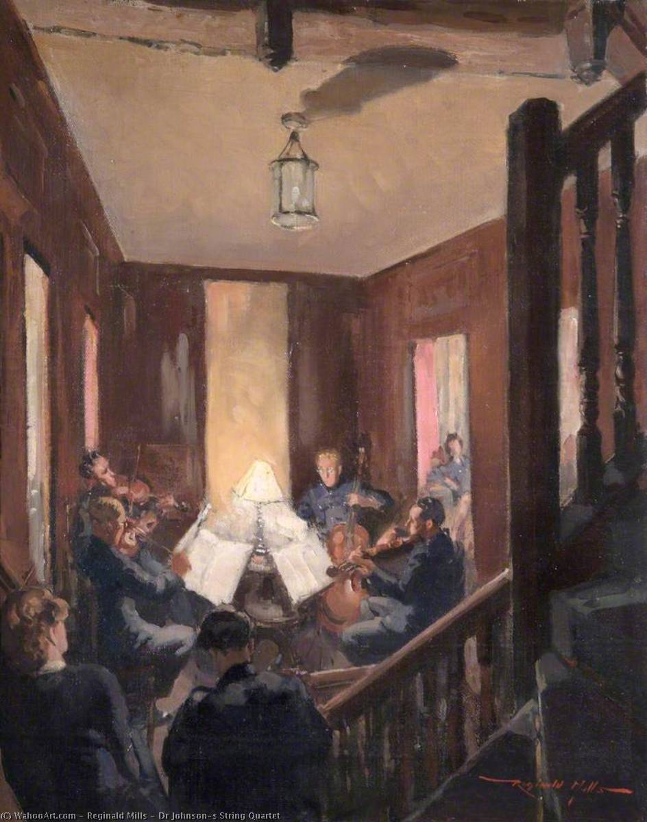 Order Art Reproductions Dr Johnson`s String Quartet, 1941 by Reginald Mills (1896-1950) | ArtsDot.com