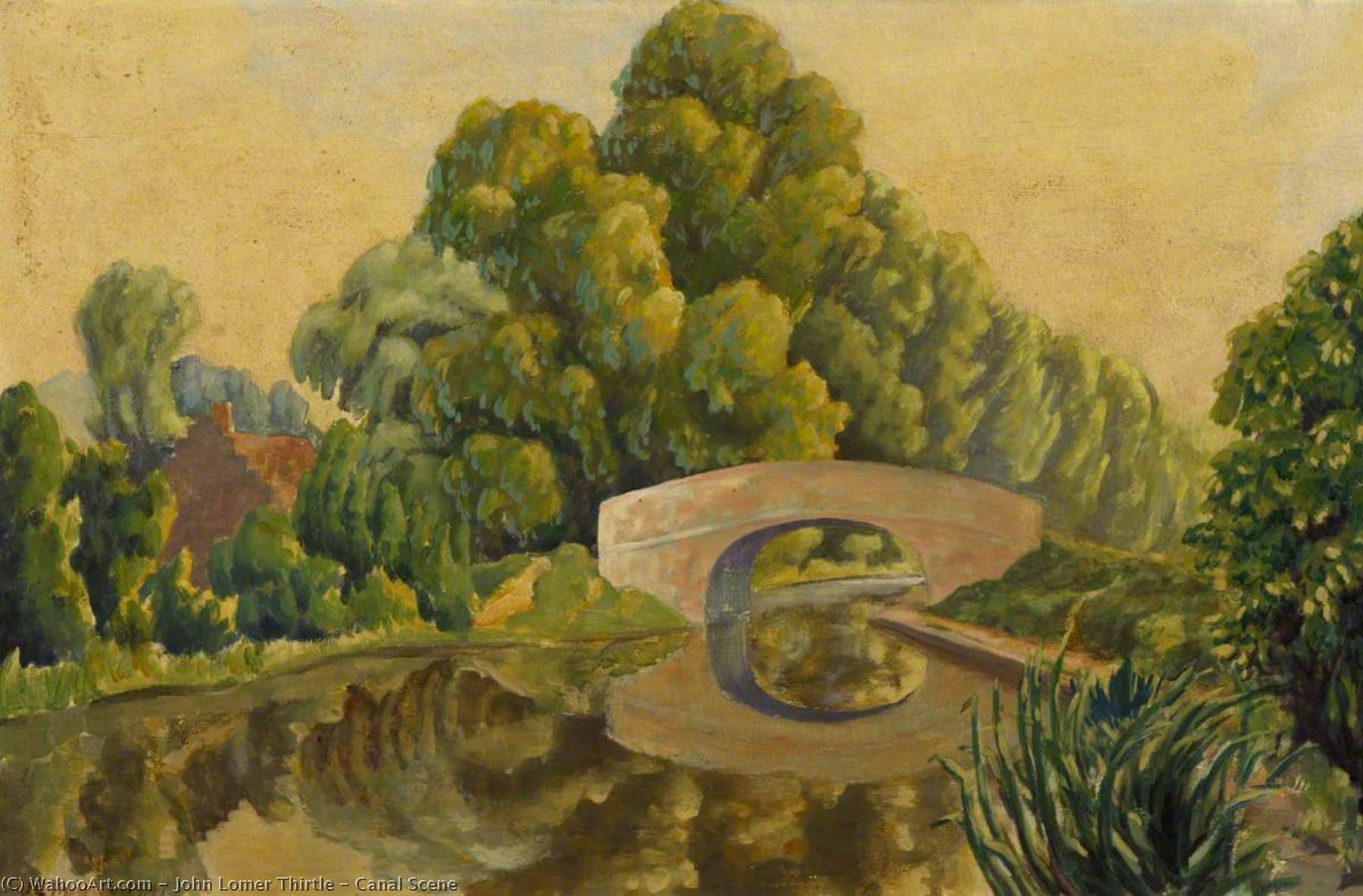 Canal Scene, 1947 by John Lomer Thirtle John Lomer Thirtle | ArtsDot.com