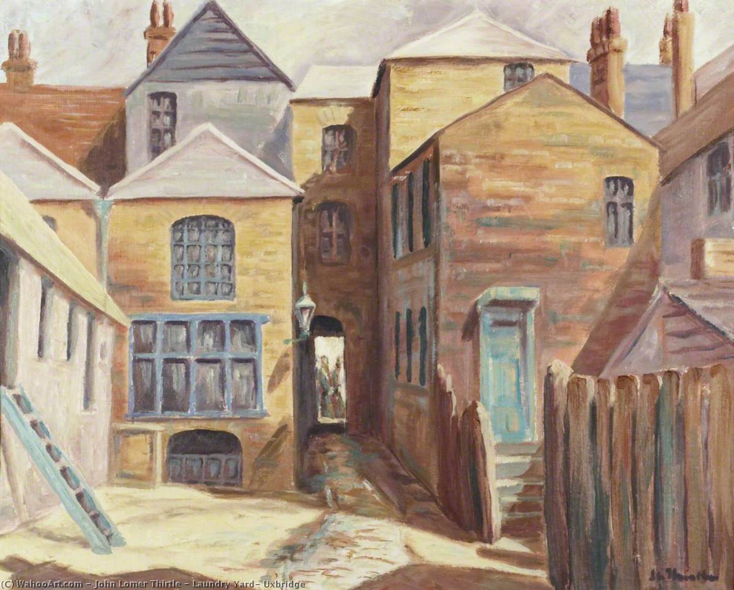 Laundry Yard, Uxbridge, 1949 by John Lomer Thirtle John Lomer Thirtle | ArtsDot.com