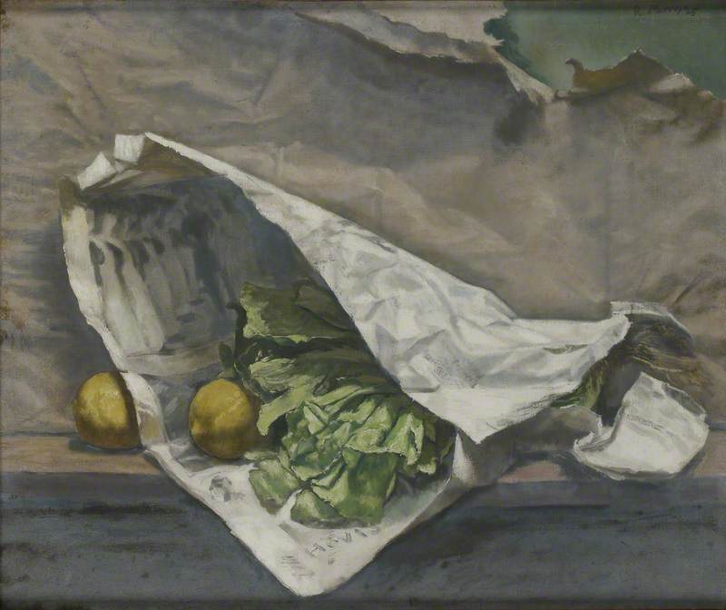 Order Oil Painting Replica Still Life with Lemons and Lettuces, 1925 by Richard Murry (Inspired By) (1902-1984) | ArtsDot.com