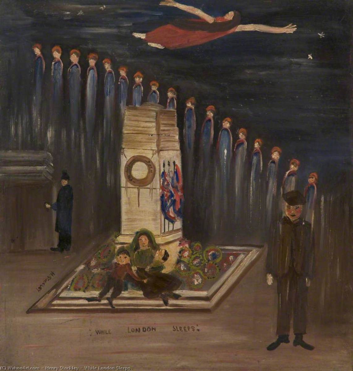 Order Paintings Reproductions While London Sleeps by Henry Stockley (Inspired By) (1892-1982) | ArtsDot.com