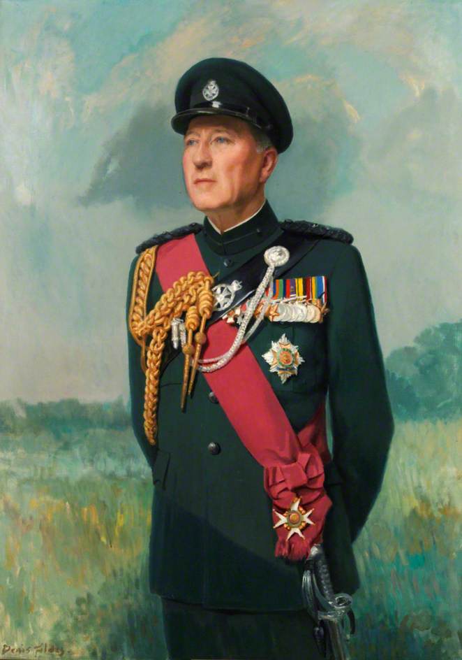 顺序 手工油畫 David Lathbury爵士,GCB, DSO, MBE(196-1978年) 通过 Denis Fildes (灵感来自) (1889-1974) | ArtsDot.com