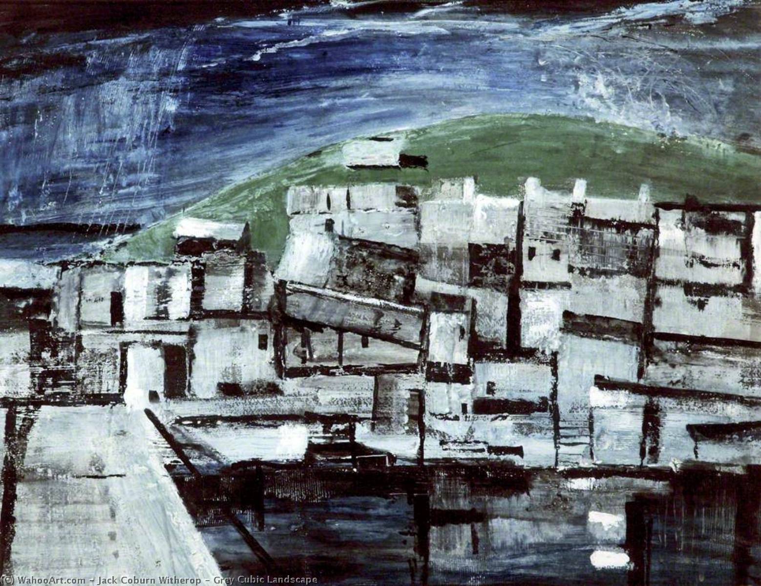 Grey Cubic Landscape by Jack Coburn Witherop (1906-1984) Jack Coburn Witherop | ArtsDot.com