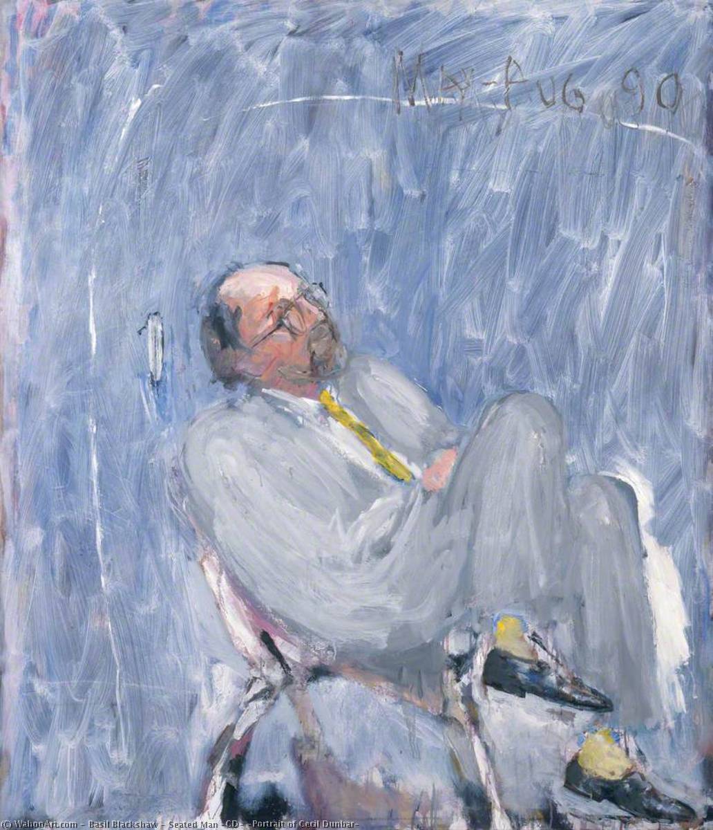Seated Man (CD) (Portrait of Cecil Dunbar), 1990 by Basil Blackshaw (1932-2016) Basil Blackshaw | ArtsDot.com