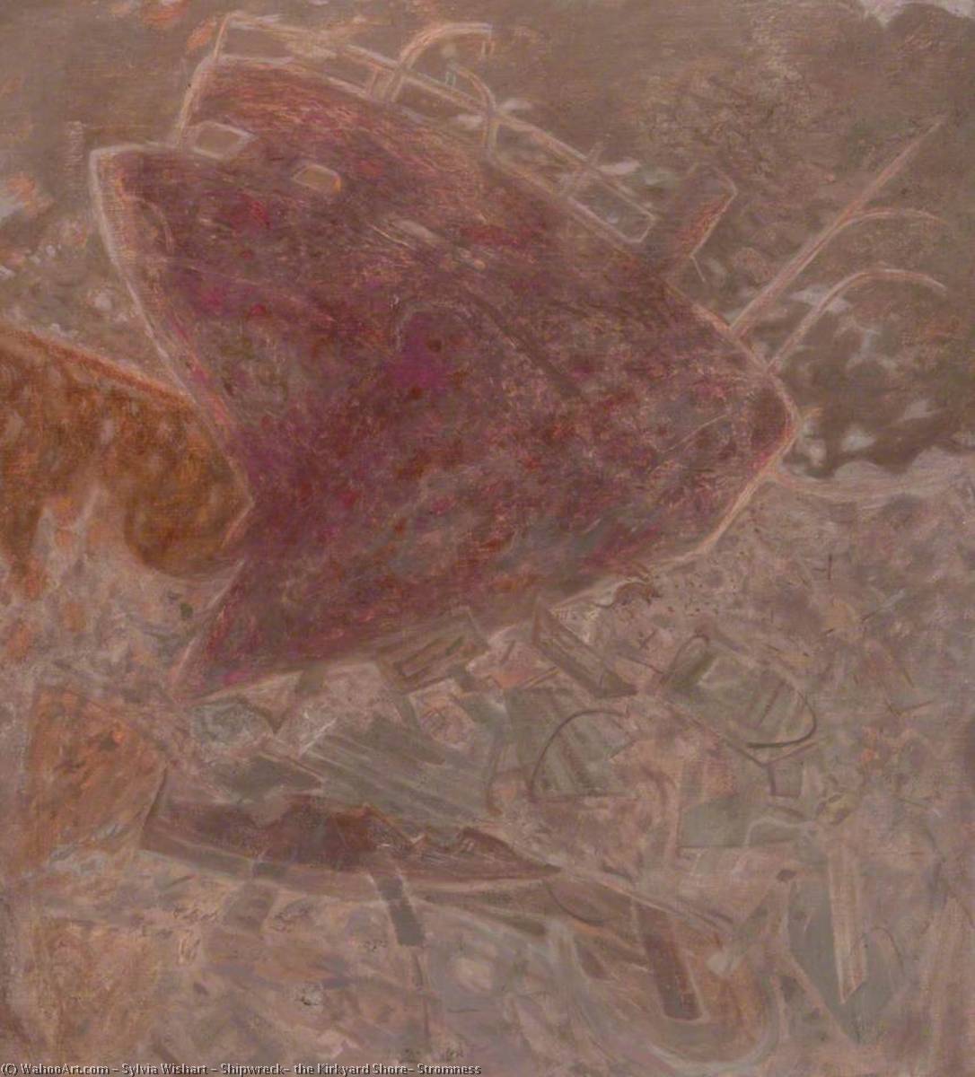 Shipwreck, the Kirkyard Shore, Stromness by Sylvia Wishart (1936-2008) Sylvia Wishart | ArtsDot.com