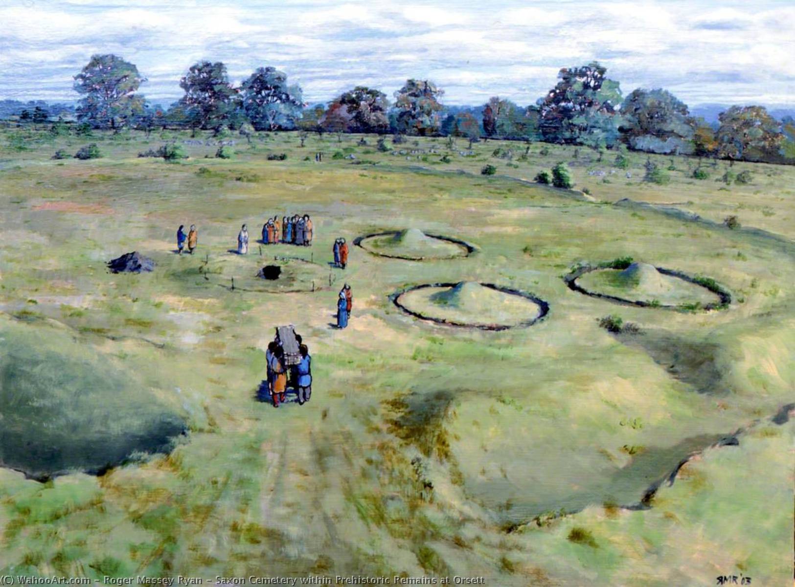 Saxon Cemetery within Prehistoric Remains at Orsett, 2003 by Roger Massey Ryan Roger Massey Ryan | ArtsDot.com