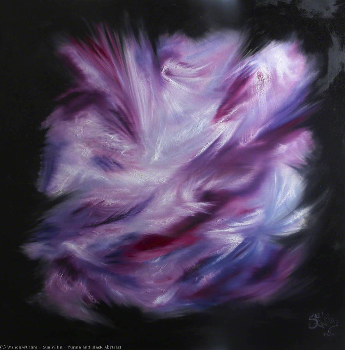 Purple and Black Abstract, 2008 by Sue Wills Sue Wills | ArtsDot.com