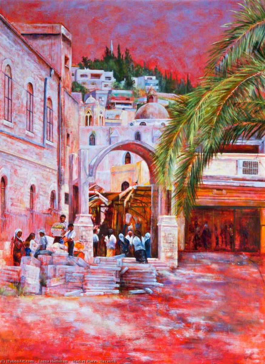 Market Place, Nazareth by Lorna Hamilton Lorna Hamilton | ArtsDot.com