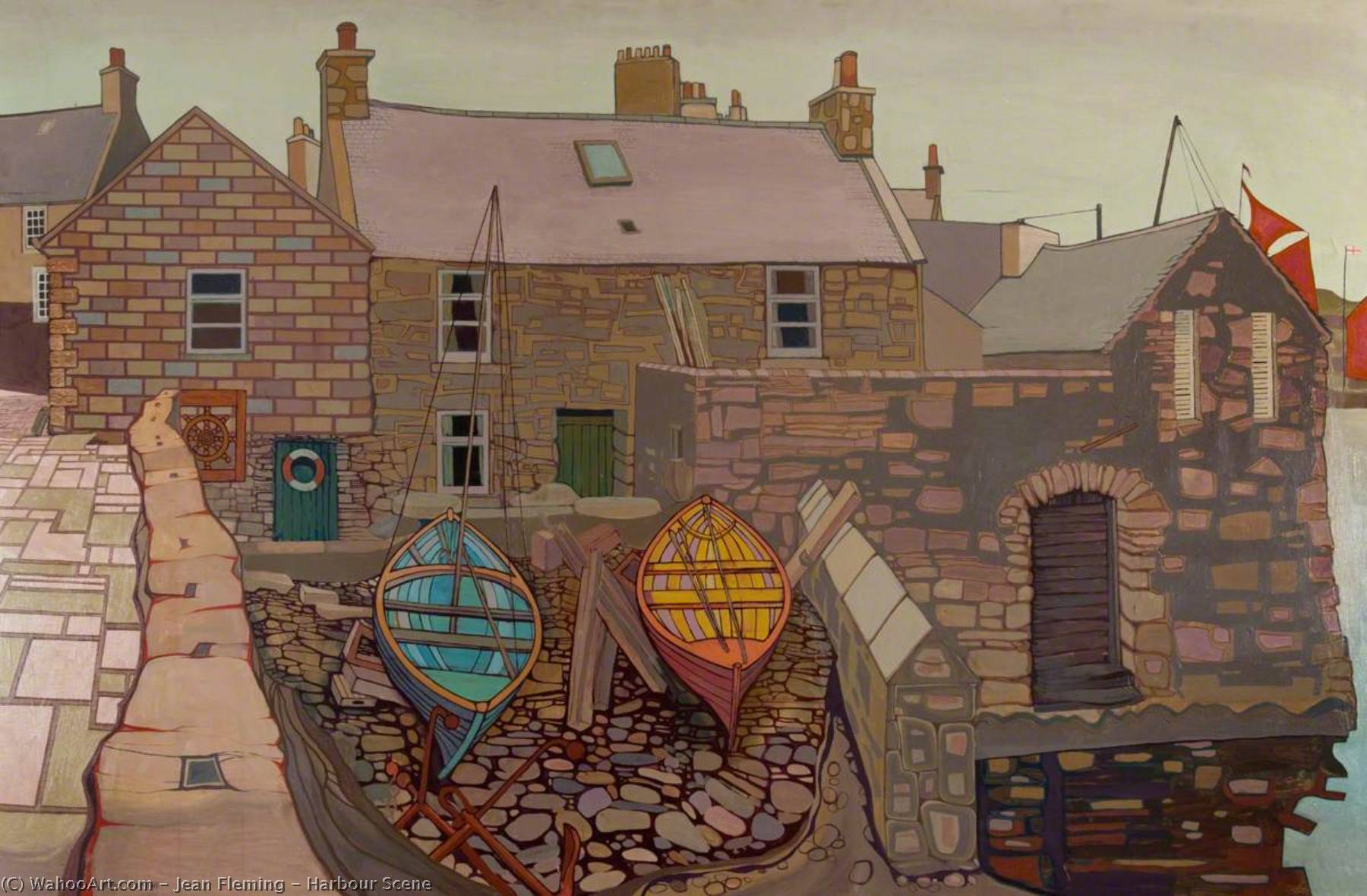 Harbour Scene by Jean Fleming (1937-1988) Jean Fleming | ArtsDot.com