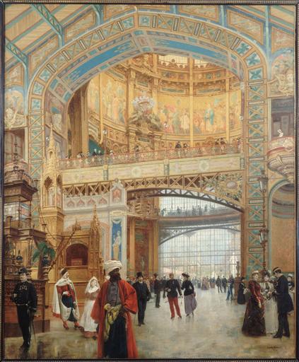 顺序 油畫 1889年世界博览会(巴黎,巴黎) 通过 Louis Beroud (1852-1930, France) | ArtsDot.com