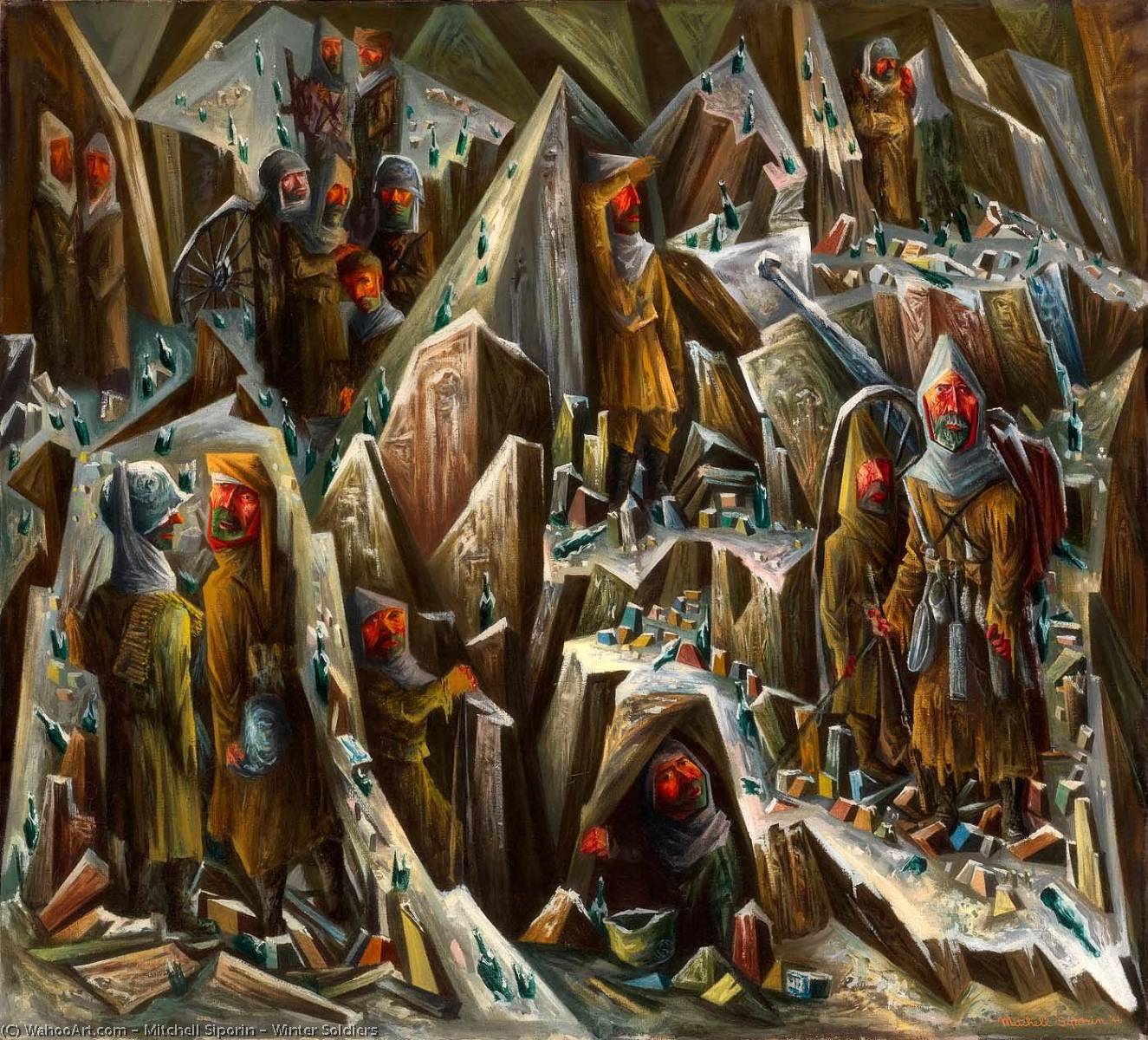 Buy Museum Art Reproductions Winter Soldiers, 1946 by Mitchell Siporin (Inspired By) (1910-1976) | ArtsDot.com