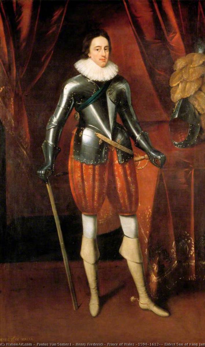 Order Paintings Reproductions Henry Frederick, Prince of Wales (1594–1612), Eldest Son of King James VI I by Paulus Van Somer I (1577-1621) | ArtsDot.com