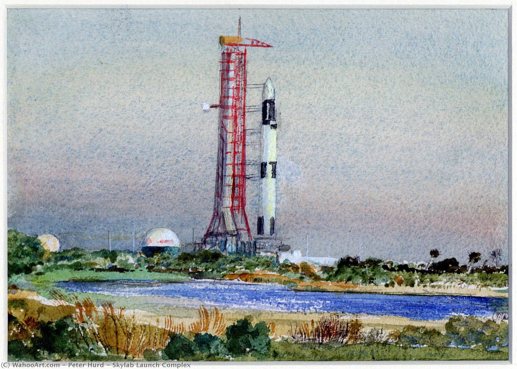 Order Art Reproductions Skylab Launch Complex by Peter Hurd (Inspired By) (1904-1984, United States) | ArtsDot.com
