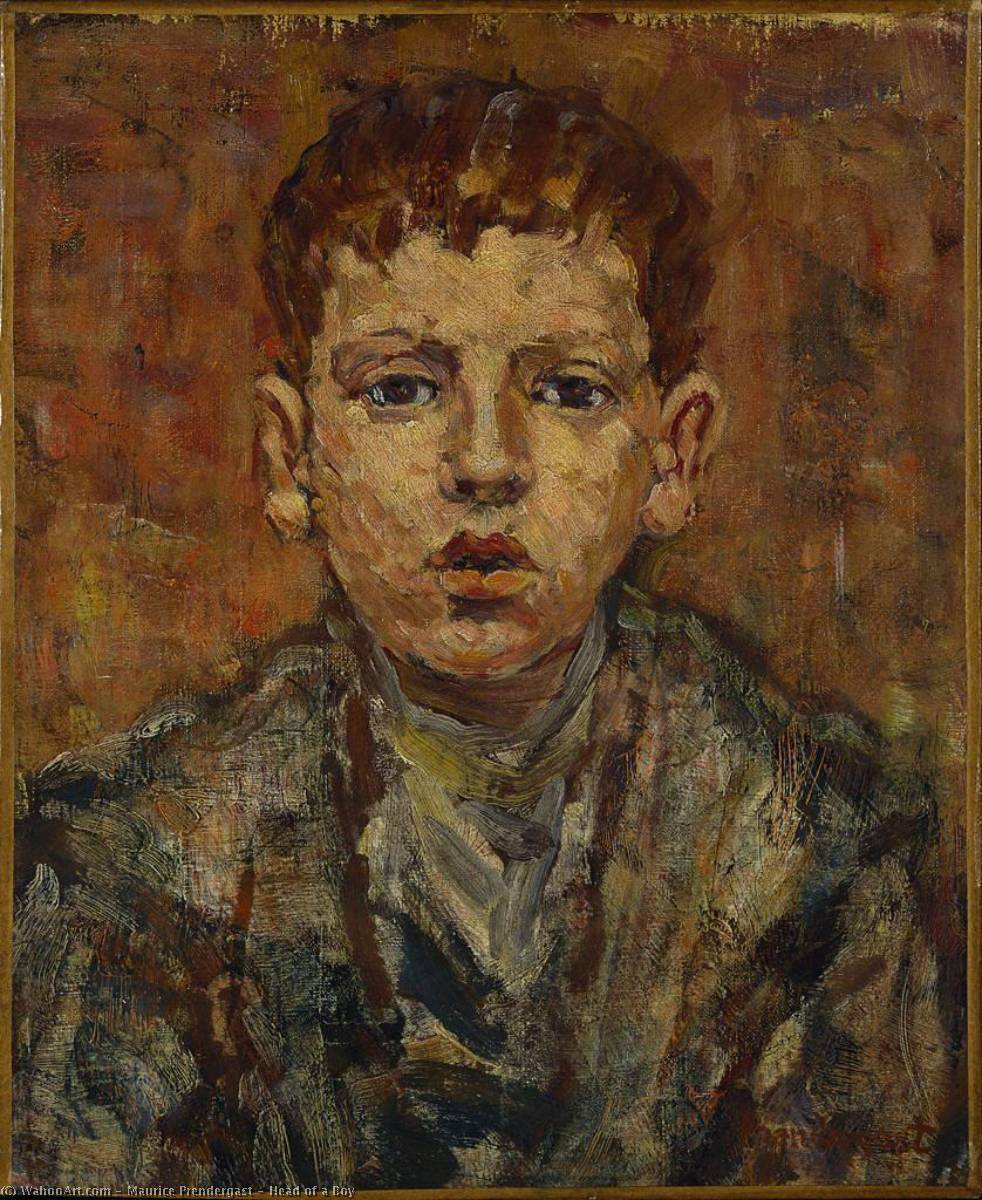 Buy Museum Art Reproductions Head of a Boy, 1914 by Maurice Brazil Prendergast (1858-1924, Canada) | ArtsDot.com