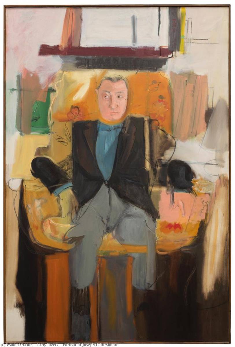 Portrait of Joseph H. Hirshhorn, 1963 by Larry Rivers (1923-2002, United States) Larry Rivers | ArtsDot.com