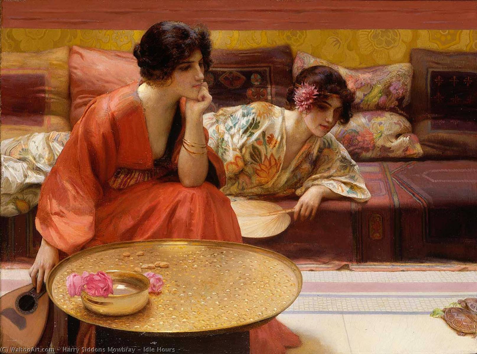 Order Oil Painting Replica Idle Hours, 1895 by Henry Siddons Mowbray | ArtsDot.com
