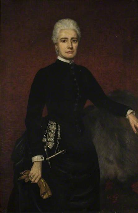 Order Paintings Reproductions Blanche Egerton (1832–1894), Wife of the 7th Earl of Sandwich, 1888 by Emily C Way (1871-1945, Canada) | ArtsDot.com