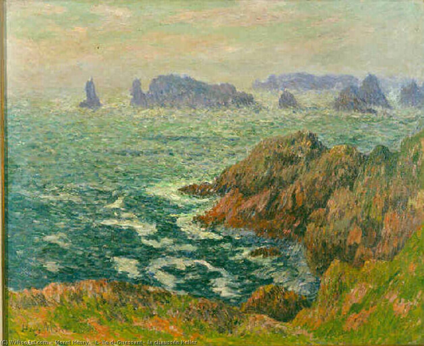 Compra Riproduzioni D'arte Del Museo L`île d`Ouessant, la chaussée Keller di Moret Henry (1856-1913) | ArtsDot.com