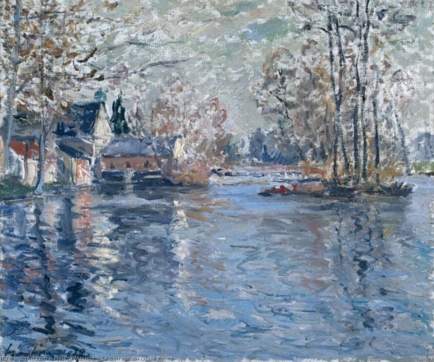 Buy Museum Art Reproductions Le barrage du Loir à Poncé by Maxime Emile Louis Maufra (1861-1918) | ArtsDot.com