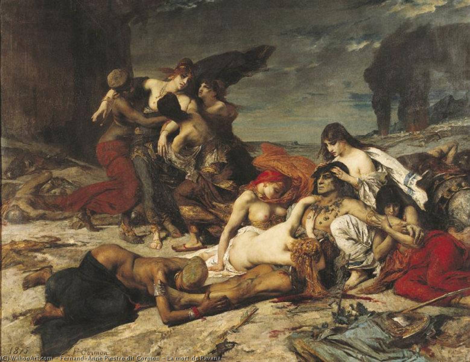 Order Paintings Reproductions La mort de Ravana by Fernand-Anne Piestre Dit Cormon (1845-1924) | ArtsDot.com