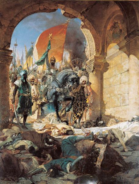 顺序 畫複製 苏丹王国 穆罕默德二世-君士坦丁堡1453年5月29日 通过 Jean-Joseph Constant (Benjamin-Constant) (1845-1902, France) | ArtsDot.com