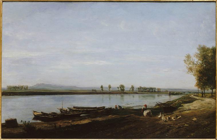Buy Museum Art Reproductions La Seine à Bezons by Charles François Daubigny (1817-1878, France) | ArtsDot.com