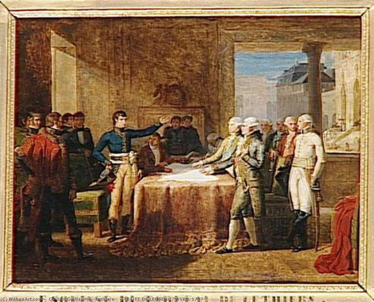 Buy Museum Art Reproductions TRAITE DE LEOBEN.17 AVRIL 1797 by Guillon Guillaume (Lethiere) (1760-1832) | ArtsDot.com