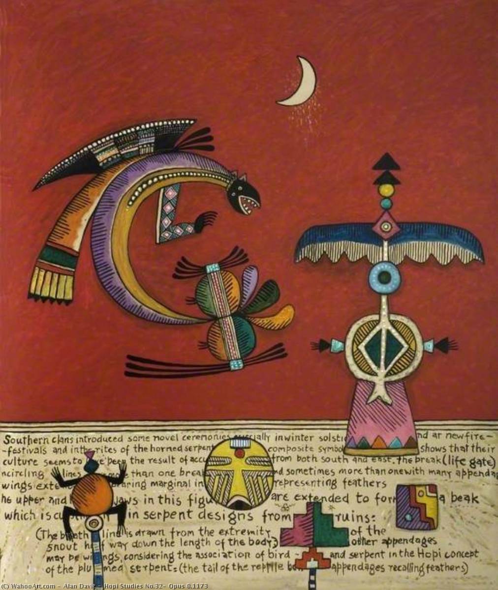 Hopi Studies No.32, Opus 0.1173, 1991 by Alan Davie (1920-2014) Alan Davie | ArtsDot.com