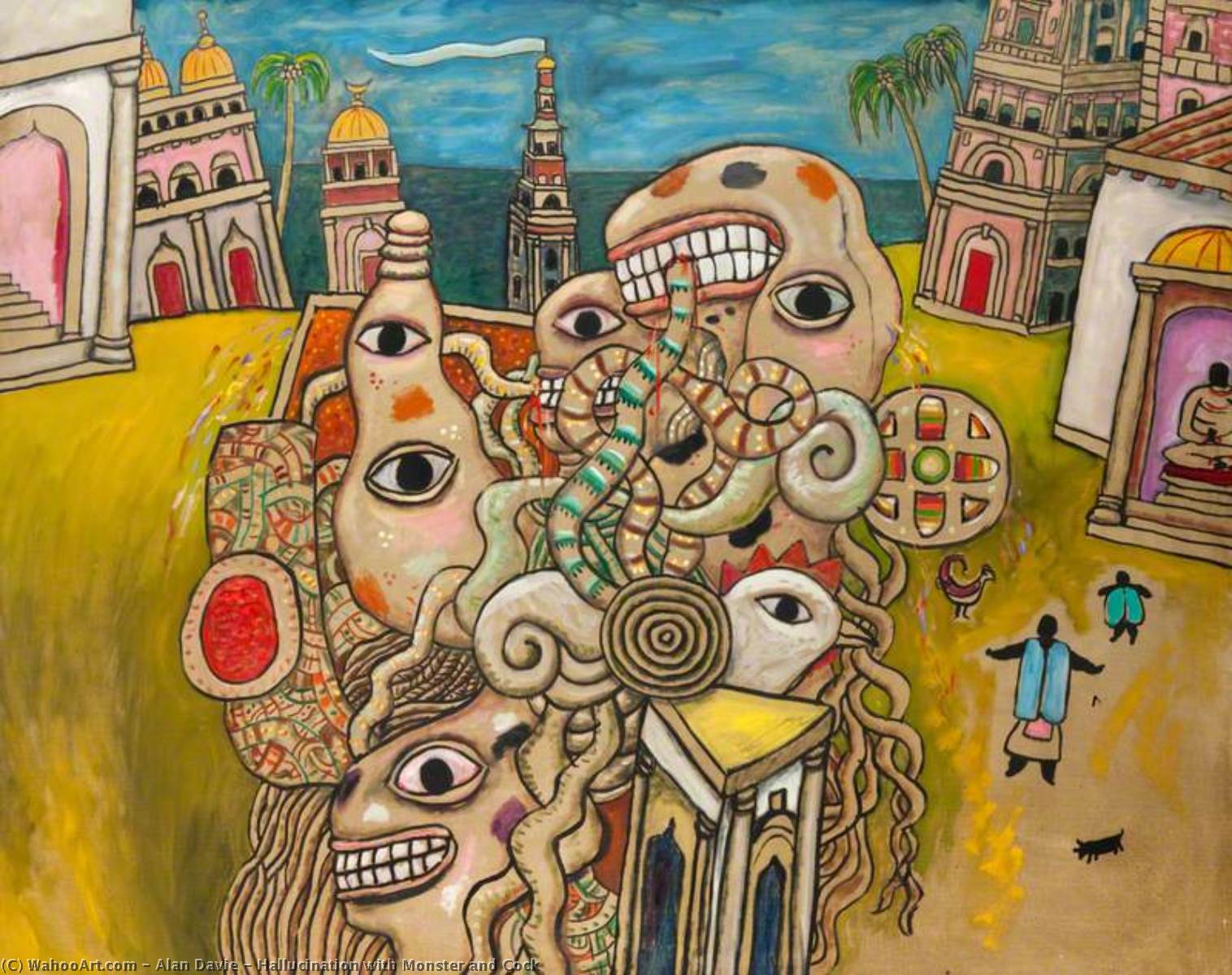 Hallucination with Monster and Cock by Alan Davie (1920-2014) Alan Davie | ArtsDot.com