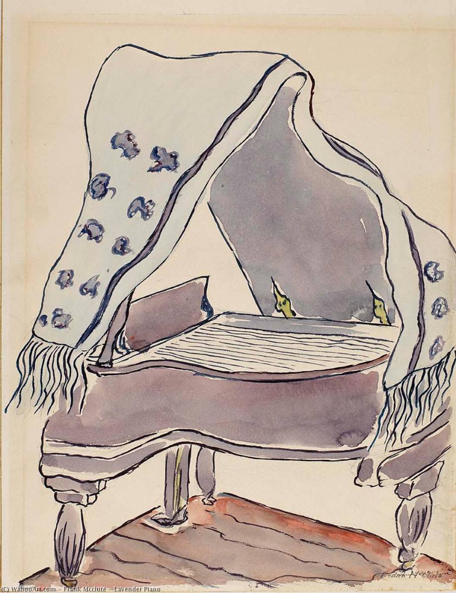 Order Paintings Reproductions Lavender Piano by Frank Mcclure (Inspired By) (1896-1979) | ArtsDot.com