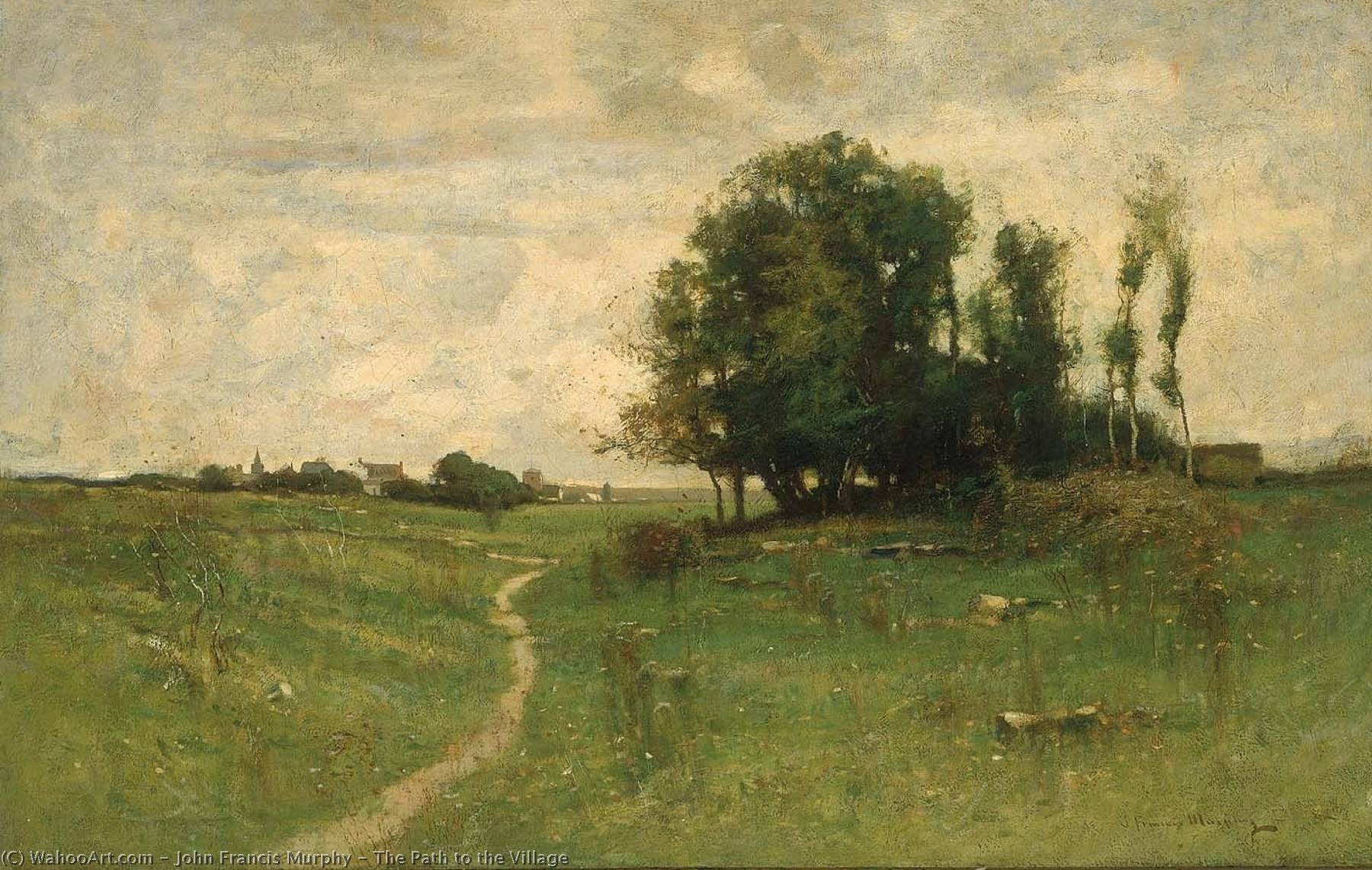 Order Oil Painting Replica The Path to the Village, 1882 by John Francis Murphy (1853-1921, United States) | ArtsDot.com