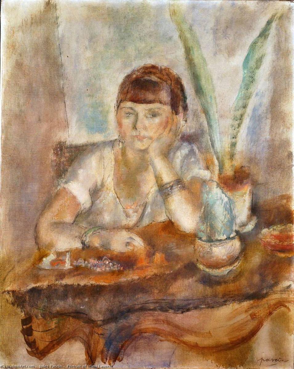 Buy Museum Art Reproductions Portrait of Mimi Laurent, 1928 by Julius Mordecai Pincas (1885-1930, Bulgaria) | ArtsDot.com