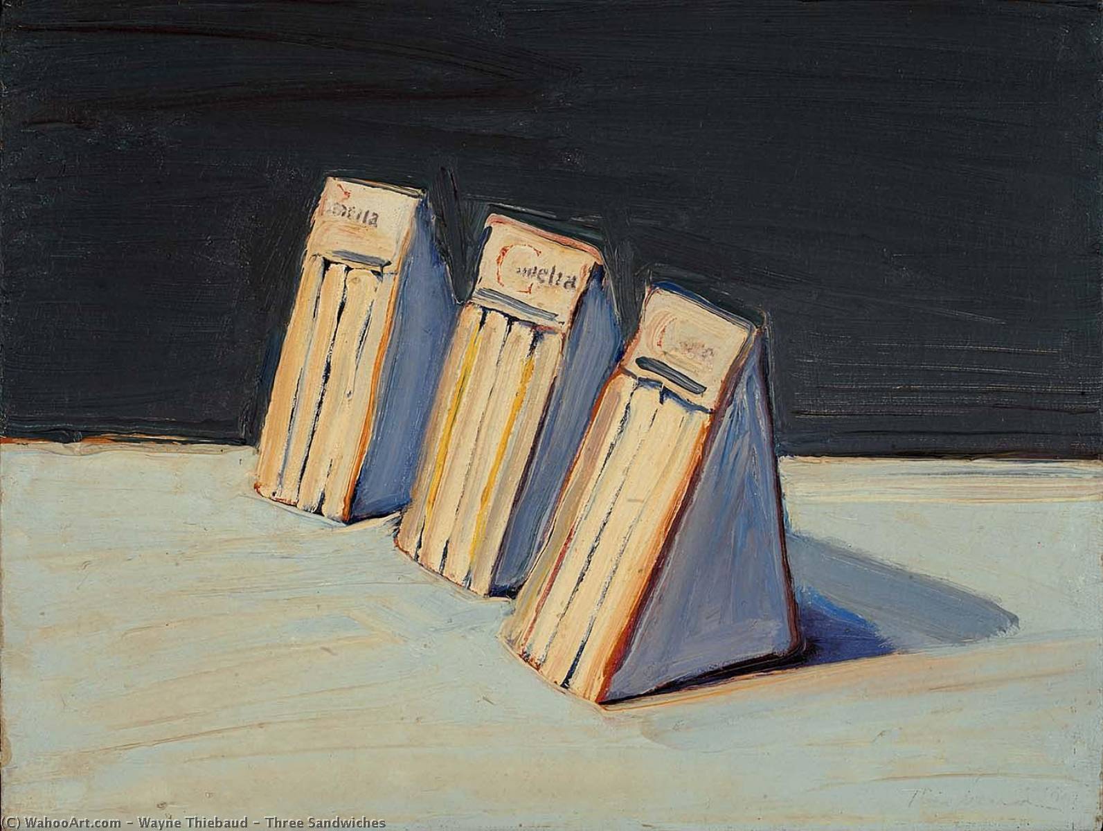 Three Sandwiches, 1961 by Wayne Thiebaud (1920-2021, United States) Wayne Thiebaud | ArtsDot.com