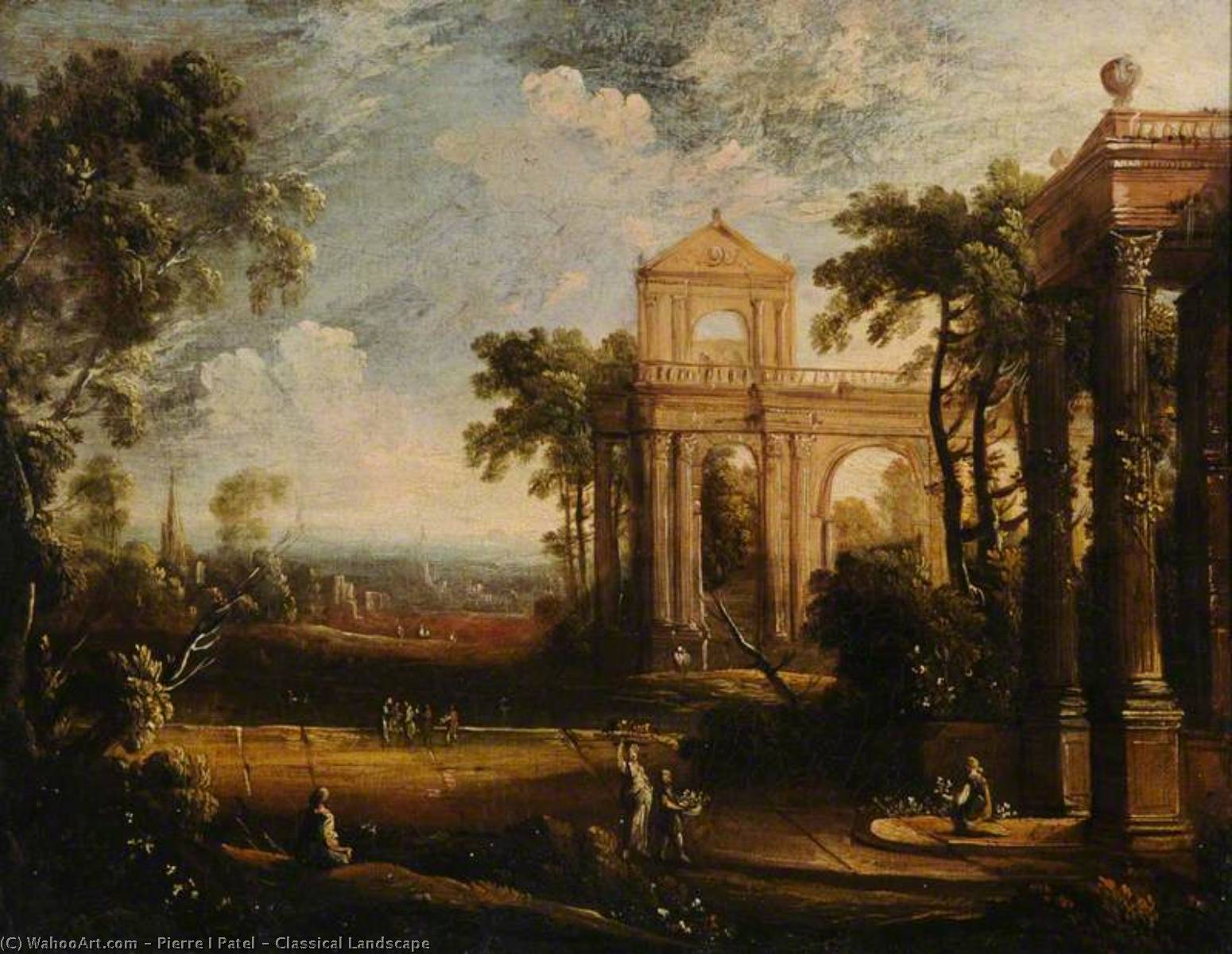 Buy Museum Art Reproductions Classical Landscape by Patel Pierre (Patel Le Père) (1605-1676) | ArtsDot.com