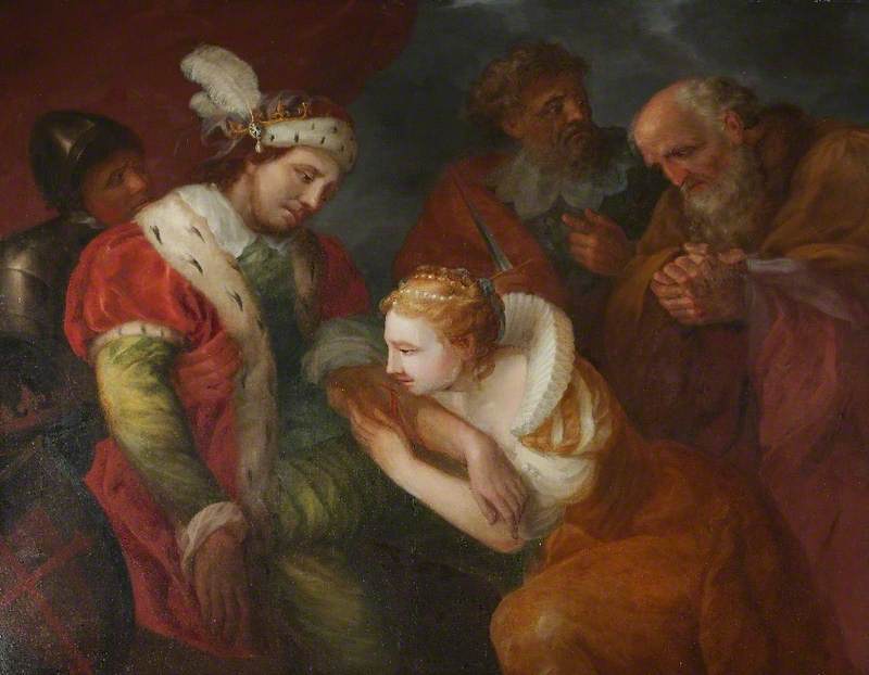 Queen Eleanor Sucking the Poison from the Arm of Edward I, 1760 by John Wall John Wall | ArtsDot.com