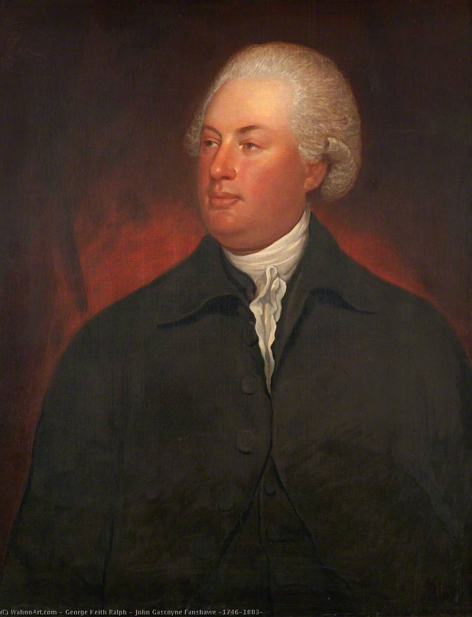 Buy Museum Art Reproductions John Gascoyne Fanshawe (1746–1803), 1779 by George Keith Ralph (1752-1811) | ArtsDot.com