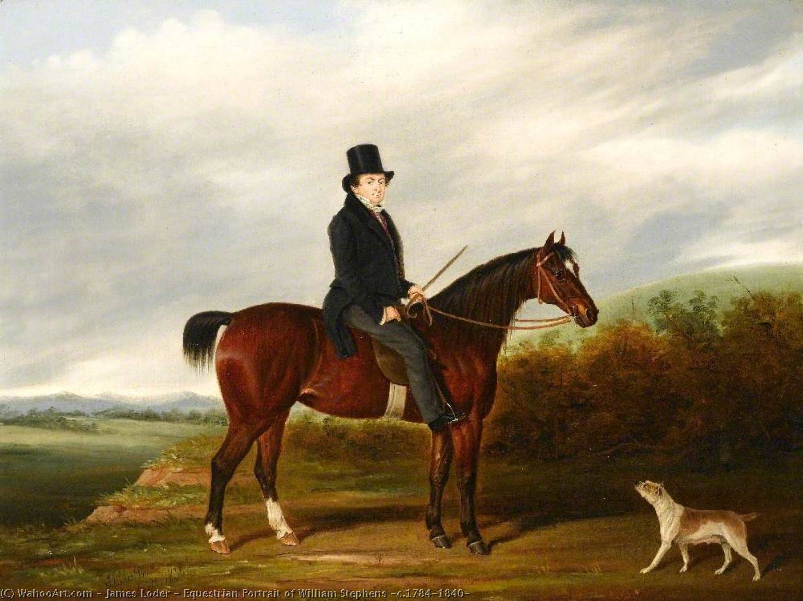 Buy Museum Art Reproductions Equestrian Portrait of William Stephens (c.1784–1840), 1836 by James Loder (1784-1860) | ArtsDot.com