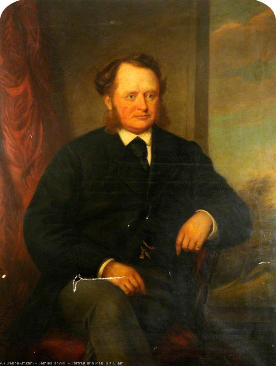 Portrait of a Man in a Chair, 1874 by Samuel Howell Samuel Howell | ArtsDot.com