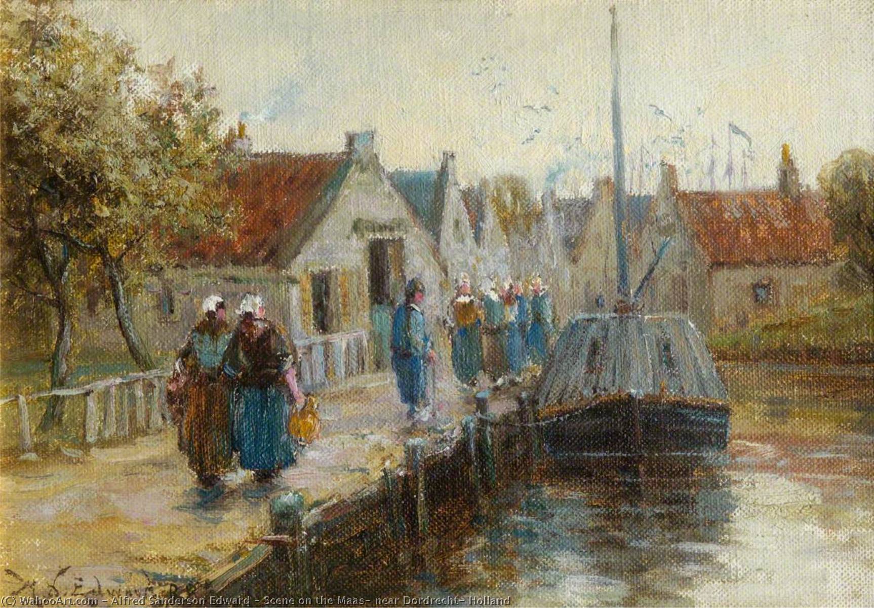 Scene on the Maas, near Dordrecht, Holland, 1870 by Alfred Sanderson Edward Alfred Sanderson Edward | ArtsDot.com