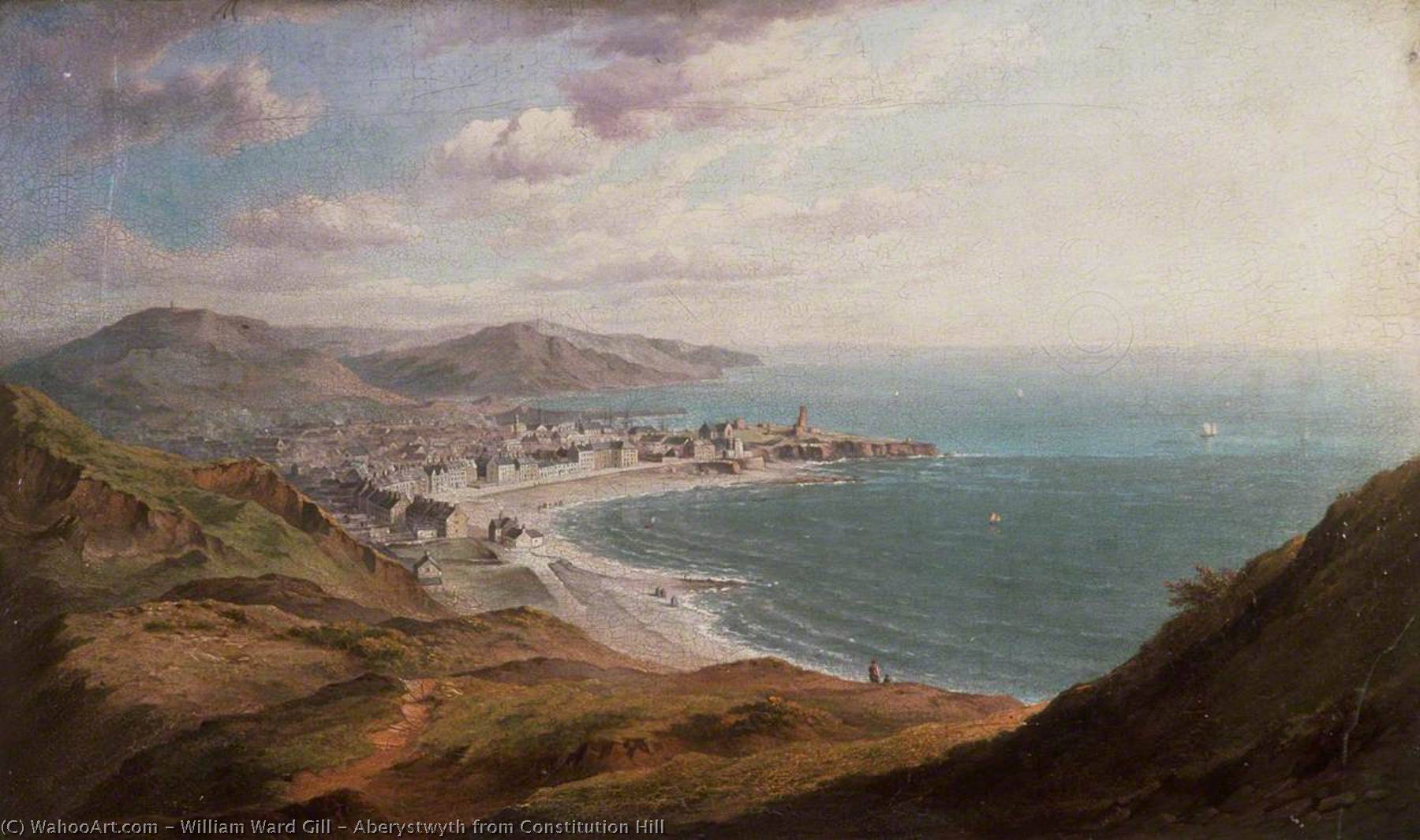Aberystwyth from Constitution Hill, 1861 by William Ward Gill William Ward Gill | ArtsDot.com