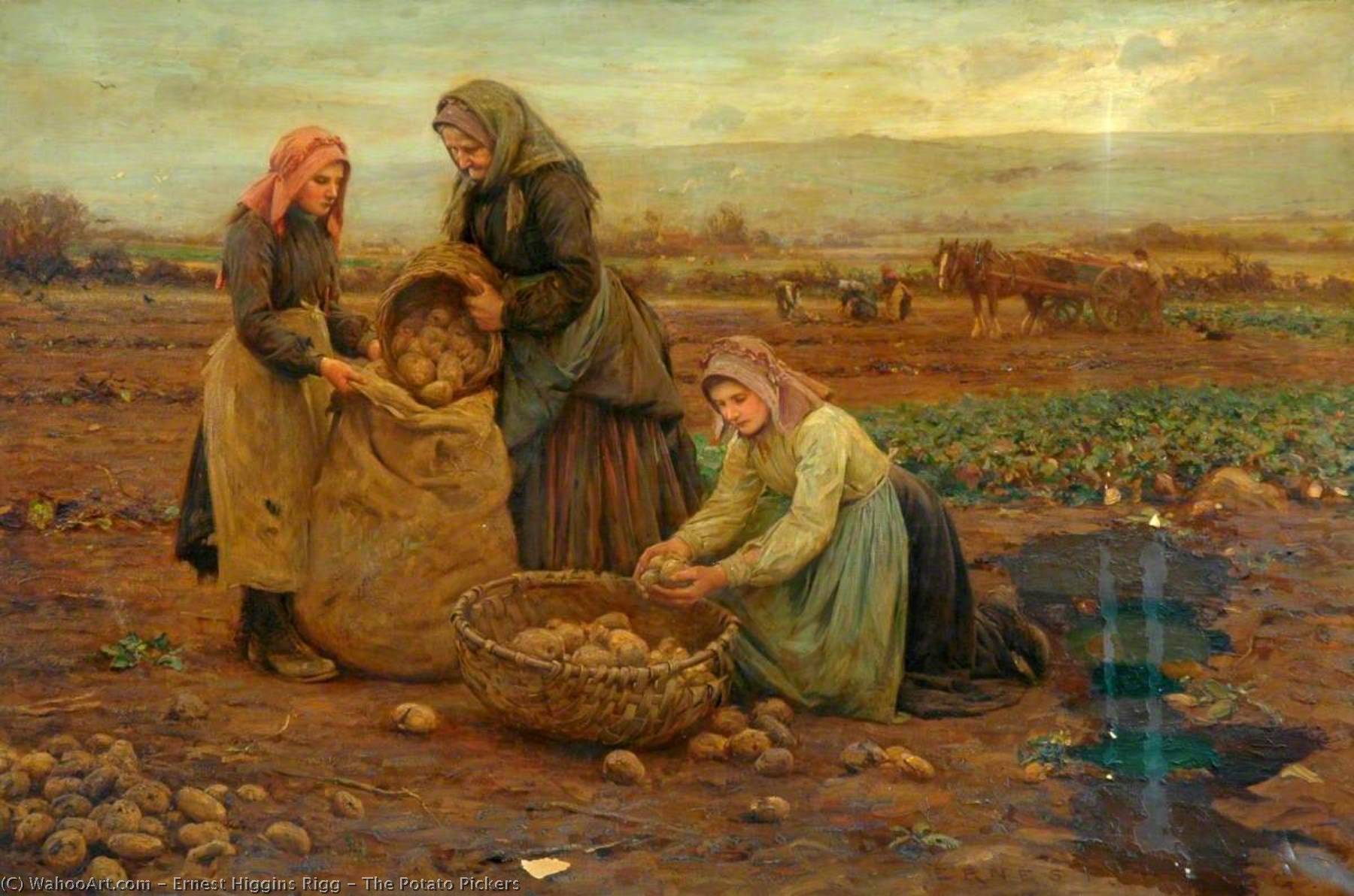 The Potato Pickers by Ernest Higgins Rigg Ernest Higgins Rigg | ArtsDot.com