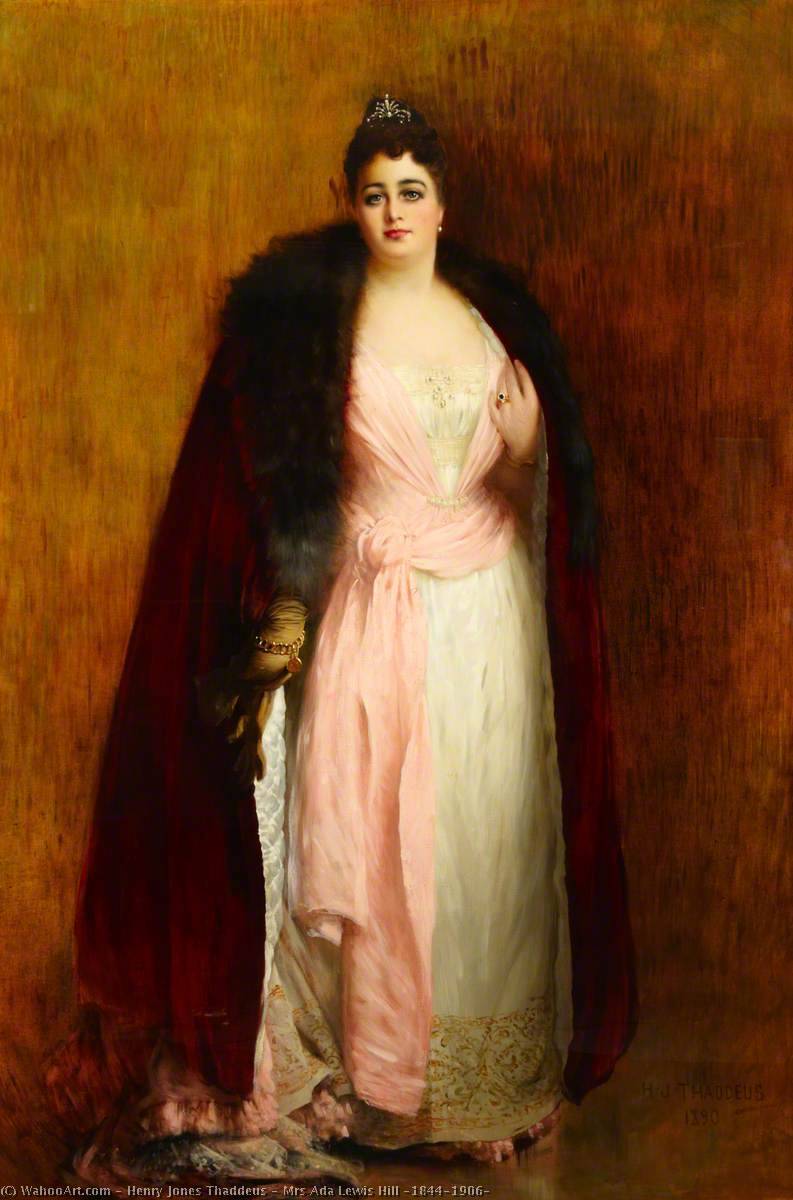 Mrs Ada Lewis Hill (1844–1906), 1890 by Henry Jones Thaddeus Henry Jones Thaddeus | ArtsDot.com