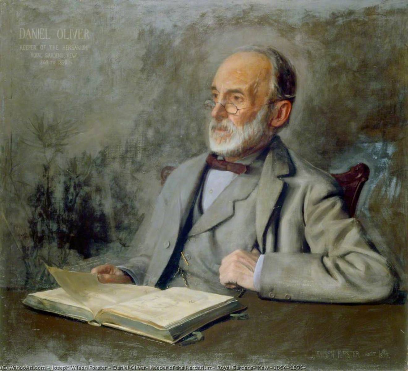 Daniel Oliver, Keeper of the Herbarium, Royal Gardens, Kew (1864–1890), 1893 by Joseph Wilson Forster Joseph Wilson Forster | ArtsDot.com