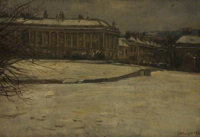 Royal Crescent, Bath, 1940 by Charles Neil Knight Charles Neil Knight | ArtsDot.com