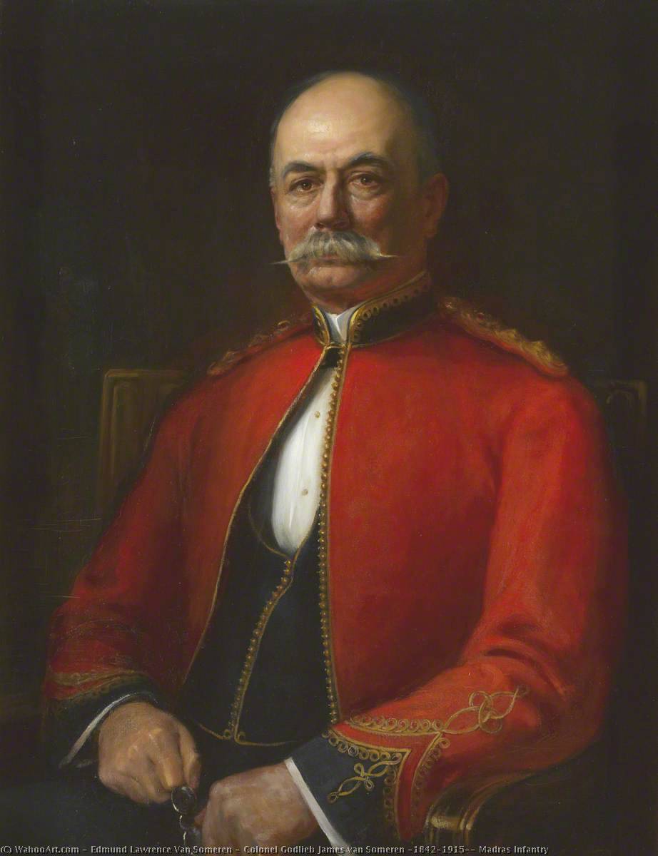 Colonel Godlieb James van Someren (1842–1915), Madras Infantry, 1889 by Edmund Lawrence Van Someren Edmund Lawrence Van Someren | ArtsDot.com